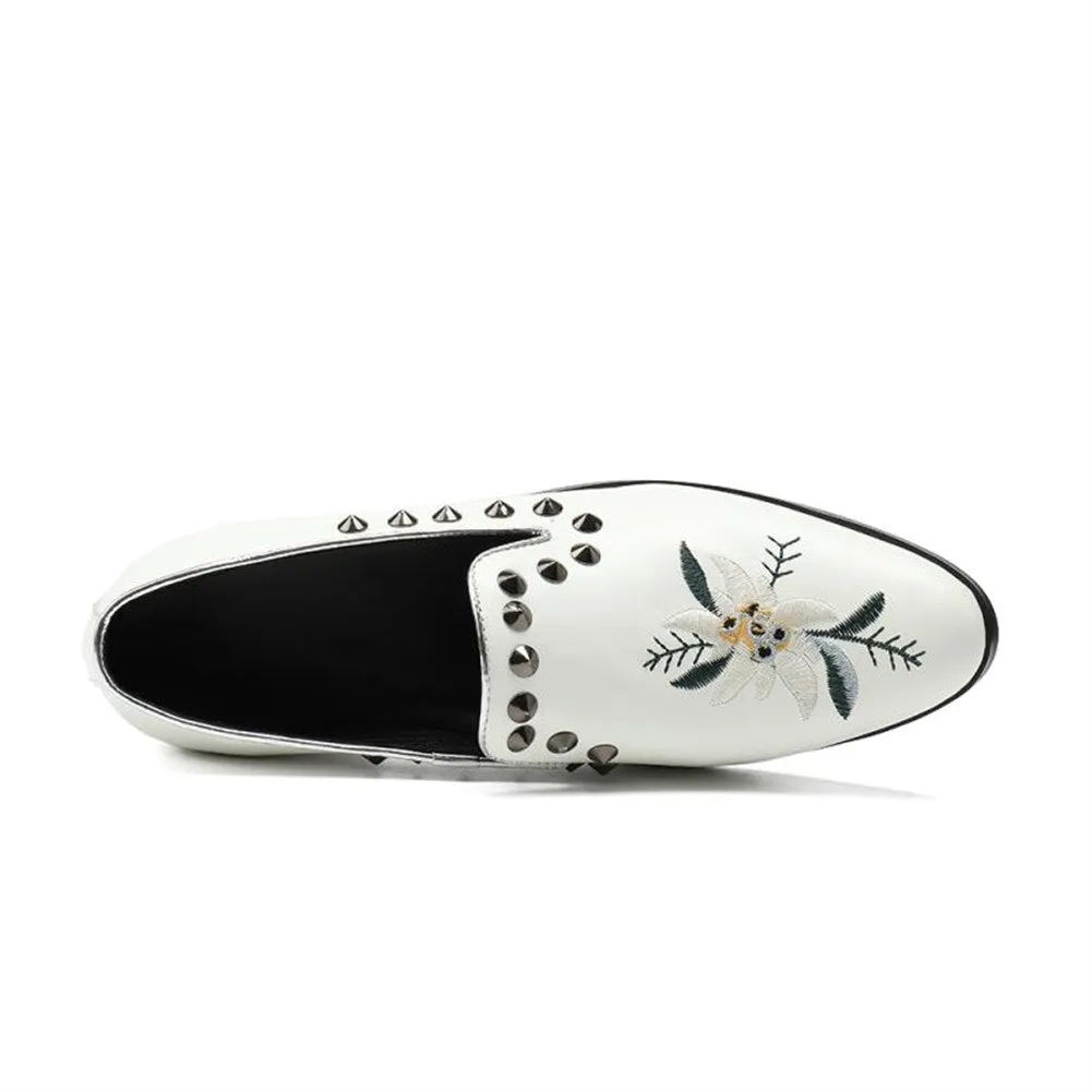 Printed Low Top Slip on Men Oxford with Decoration