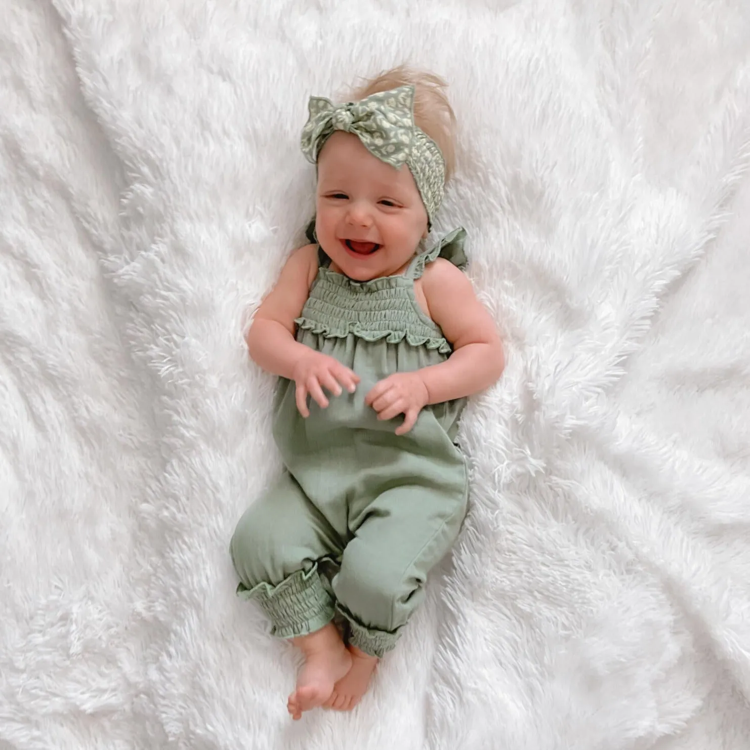 Printed Muslin Smocked Headband