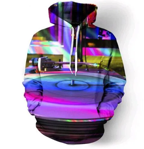 Rainbow Record Player Hoodie