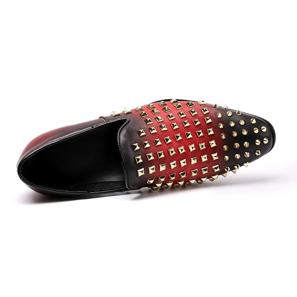 Red Men Slip On Loafer with Decoration