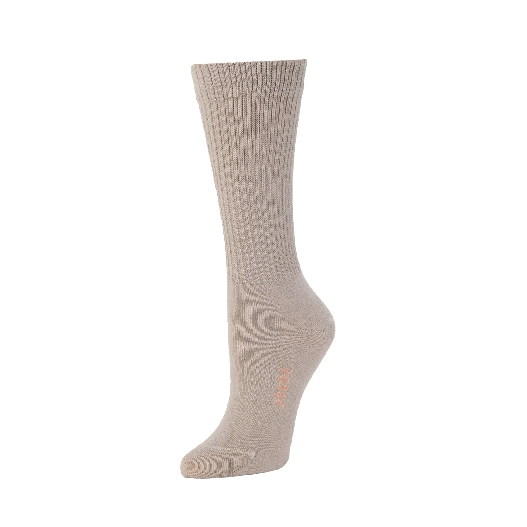 Rib Knit - Organic Cotton Crew Socks - Linen