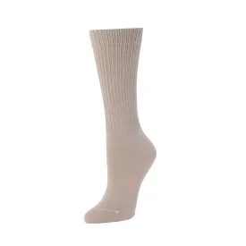 Rib Knit - Organic Cotton Crew Socks - Linen