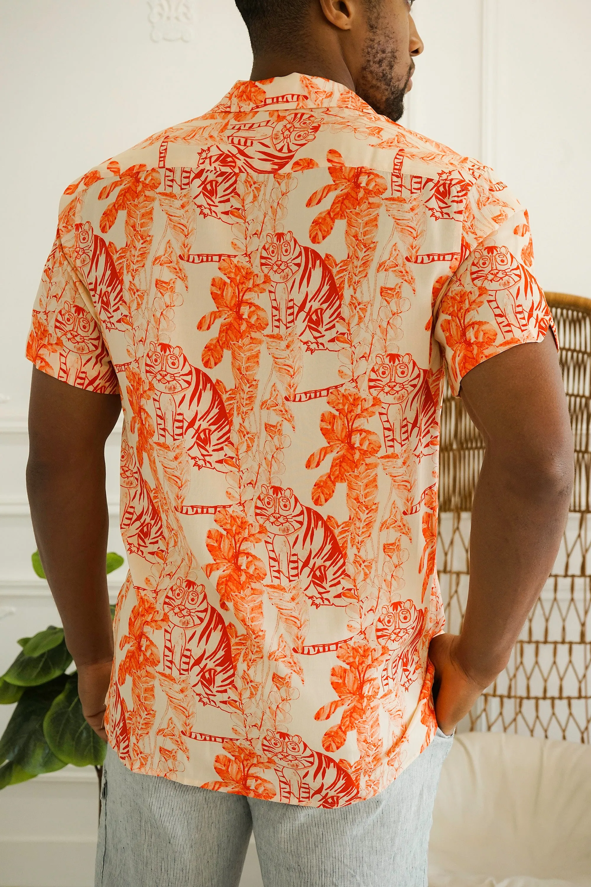 Rosseau Orange Tigers Printed Shirt