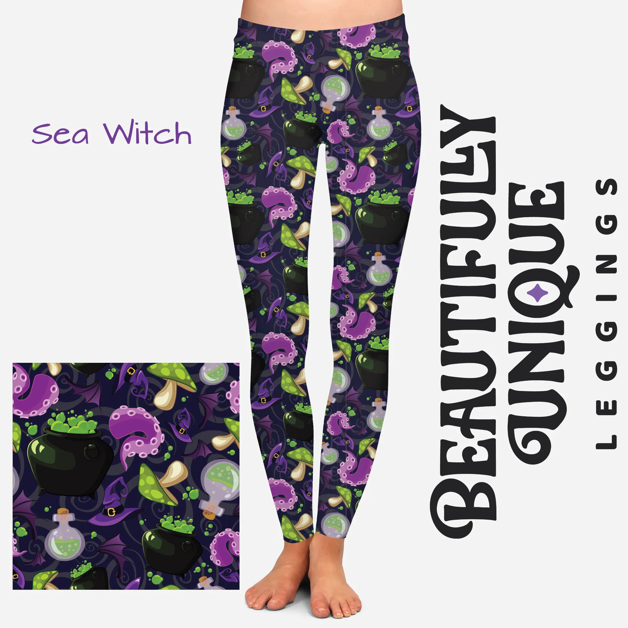 Sea Witch - High-quality Handcrafted Vibrant Leggings