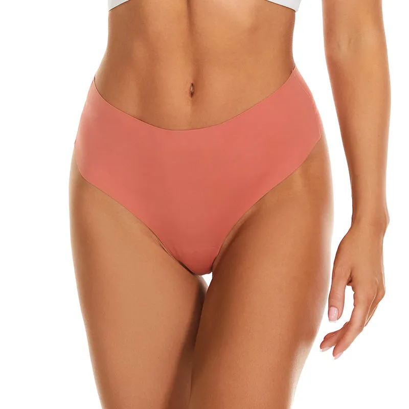 SheCurve®Women's Seamless Solid Color Drop Waist Thong