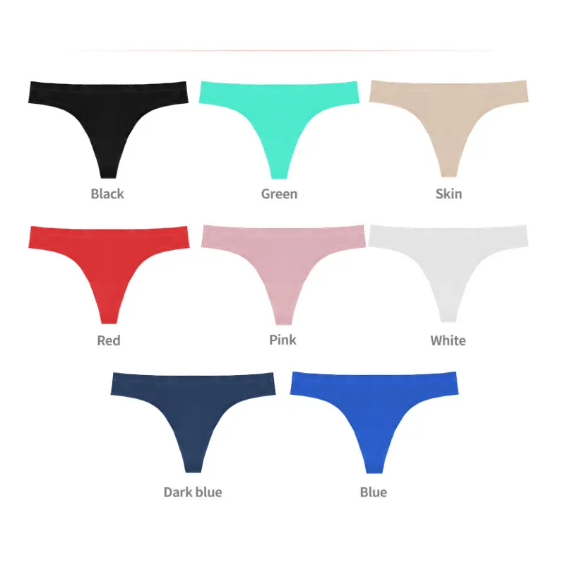 SheCurve®Women's Seamless Solid Color Drop Waist Thong