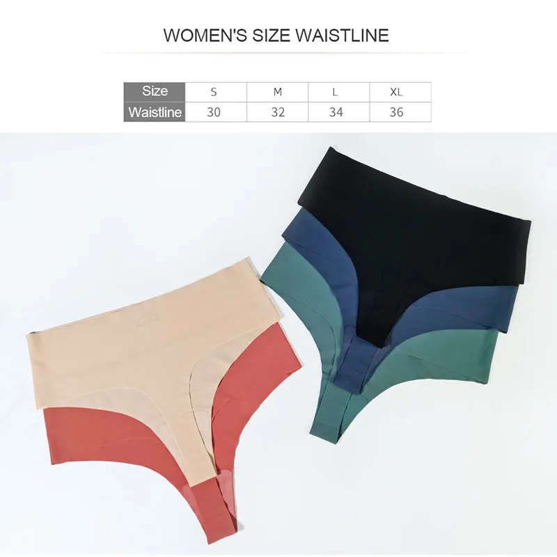 SheCurve®Women's Seamless Solid Color Drop Waist Thong