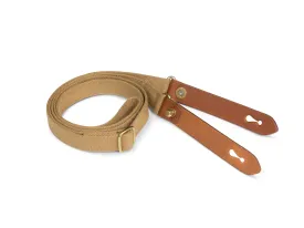 Shoulder Slings - Stowaway (Khaki Webbing / Tan Leather / Brass)