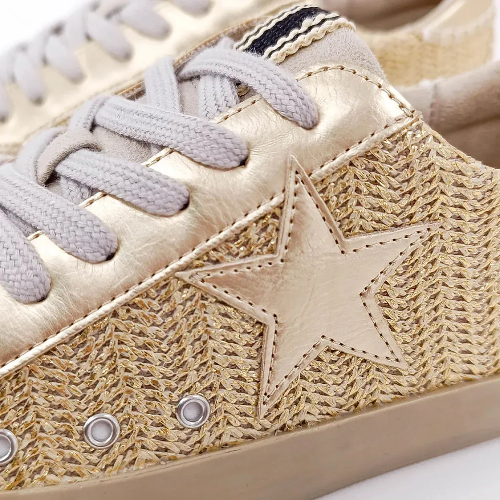 Shu Shop Paula Sneaker Gold Woven