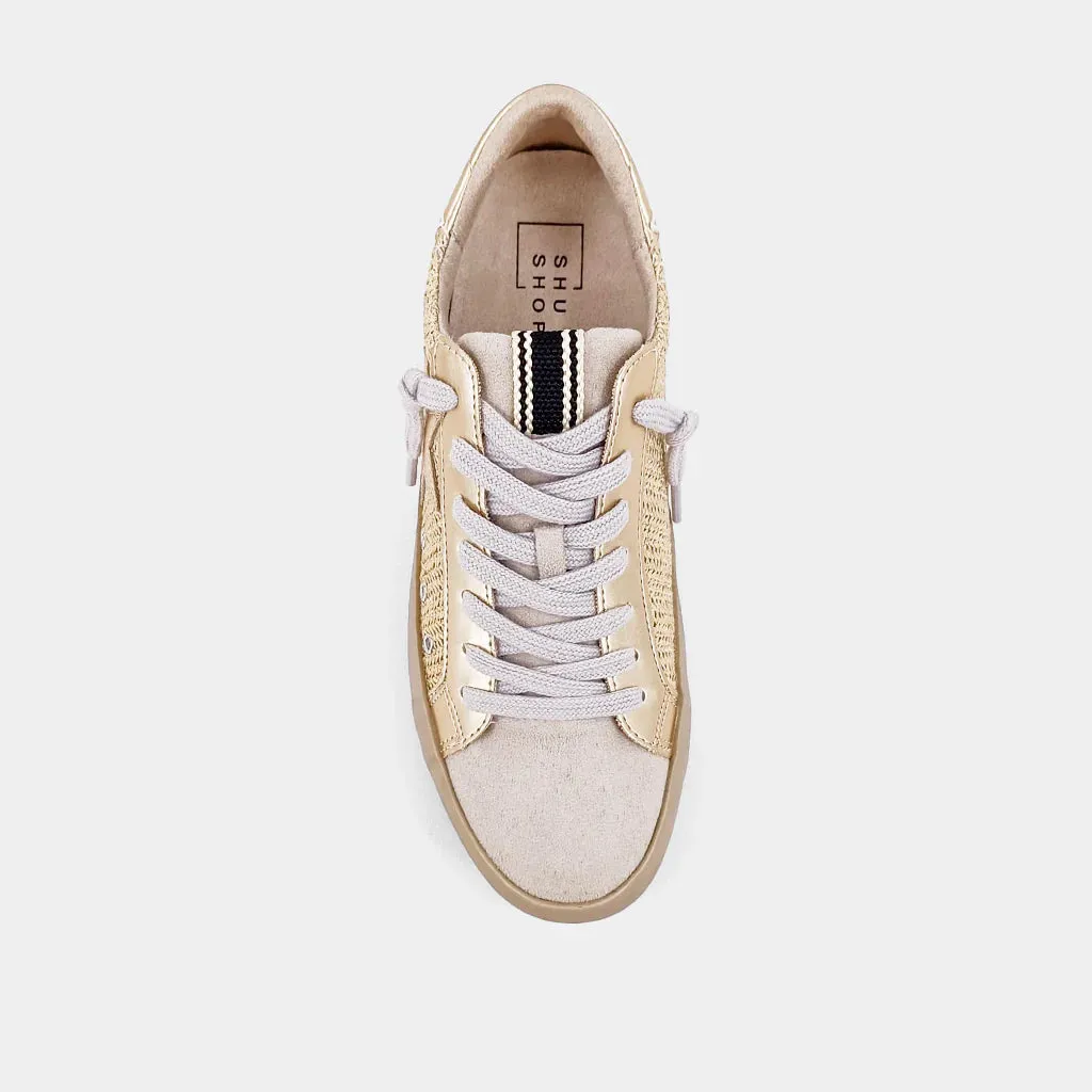 Shu Shop Paula Sneaker Gold Woven