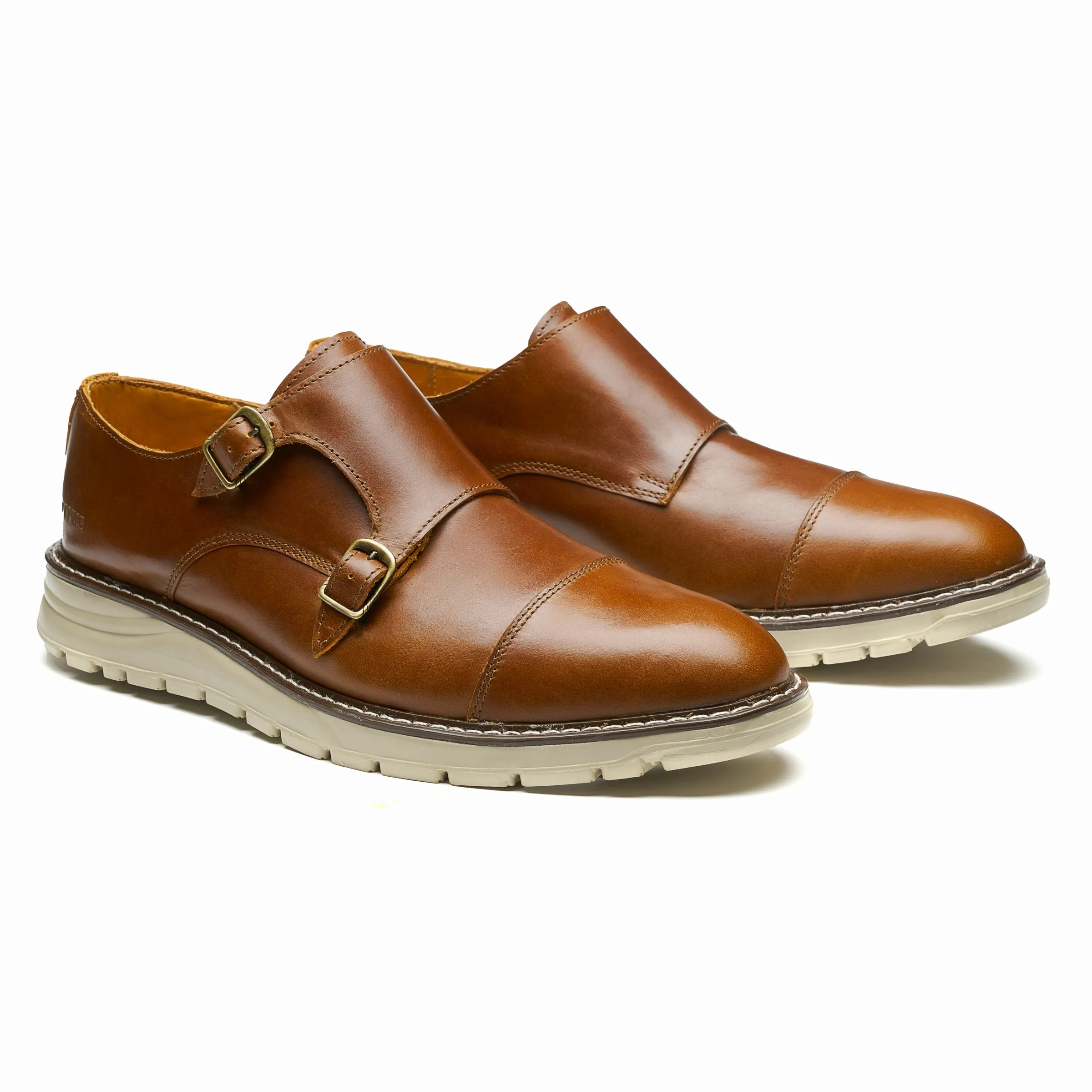 STEEL TOE MONK STRAP SHOE GRAND AMBER