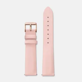 Strap 18 mm Leather Pink, Rose Gold Colour