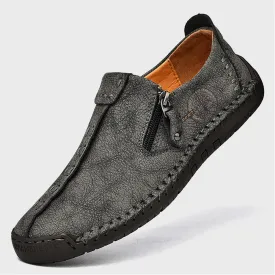 Stylish Vintage Moccasins Loafers - Soft Leather Upper, Comfortable Flats, Casual Walking Shoes for Men with Classic Stitching Design - Perfect for Everyday Wear