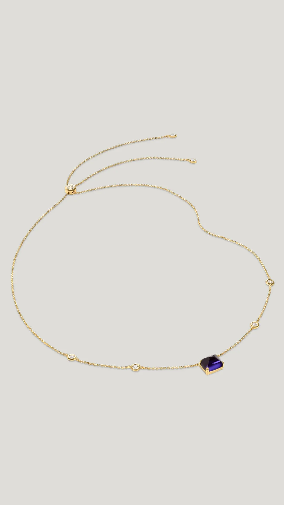 Sugarloaf Necklace Tanzanite Gold Vermeil