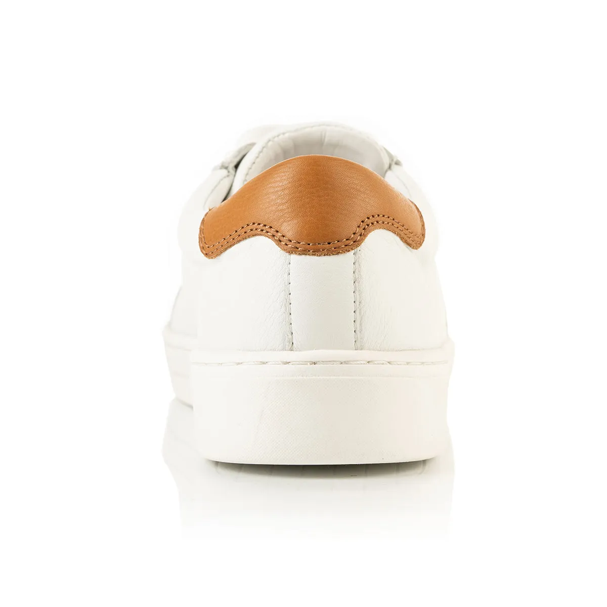 Superstella Wide Fit Trainers - Tan & Silver Leather