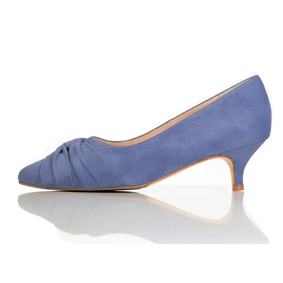 Tandi Extra-Wide Fit Kitten Heels - Cornflower Blue