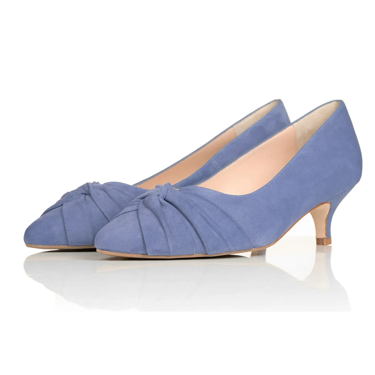 Tandi Extra-Wide Fit Kitten Heels - Cornflower Blue