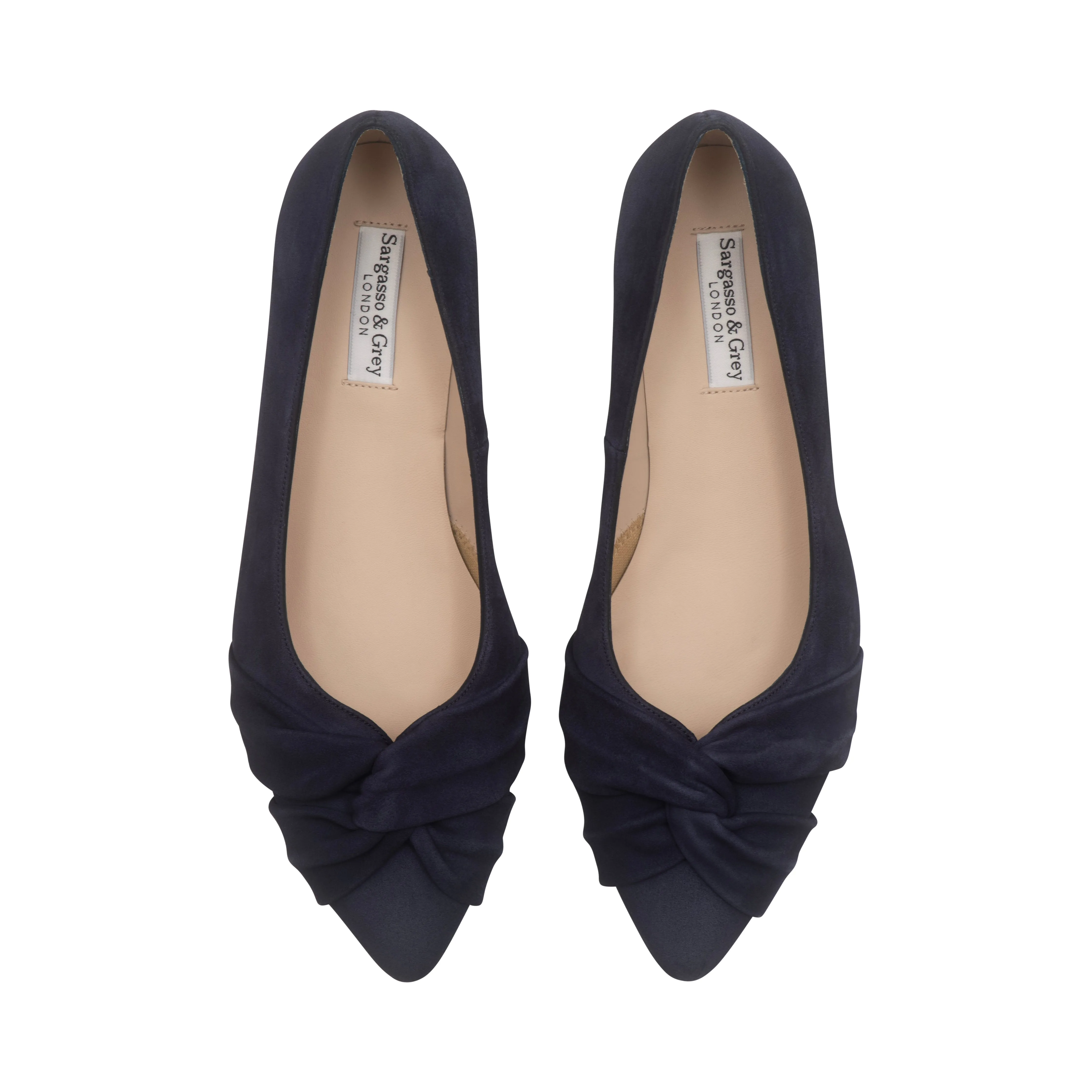 Tandi Extra-Wide Fit Kitten Heels - Navy Suede