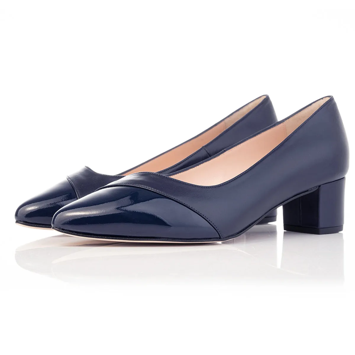 Tula Extra-Wide Fit Court - Navy Leather