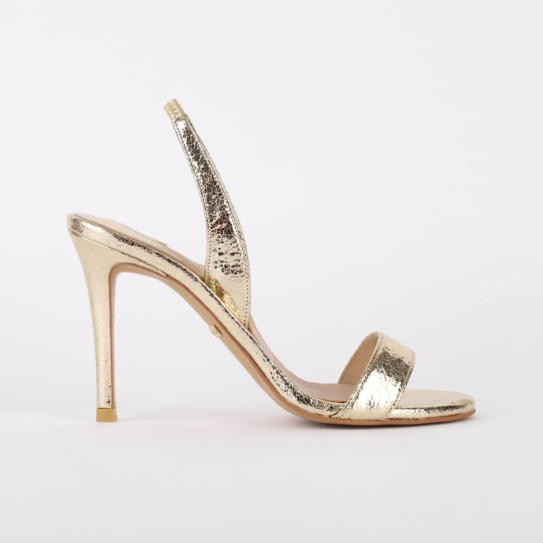 *UK size 2 - MADRID METALLIC- silver, 9cm heels