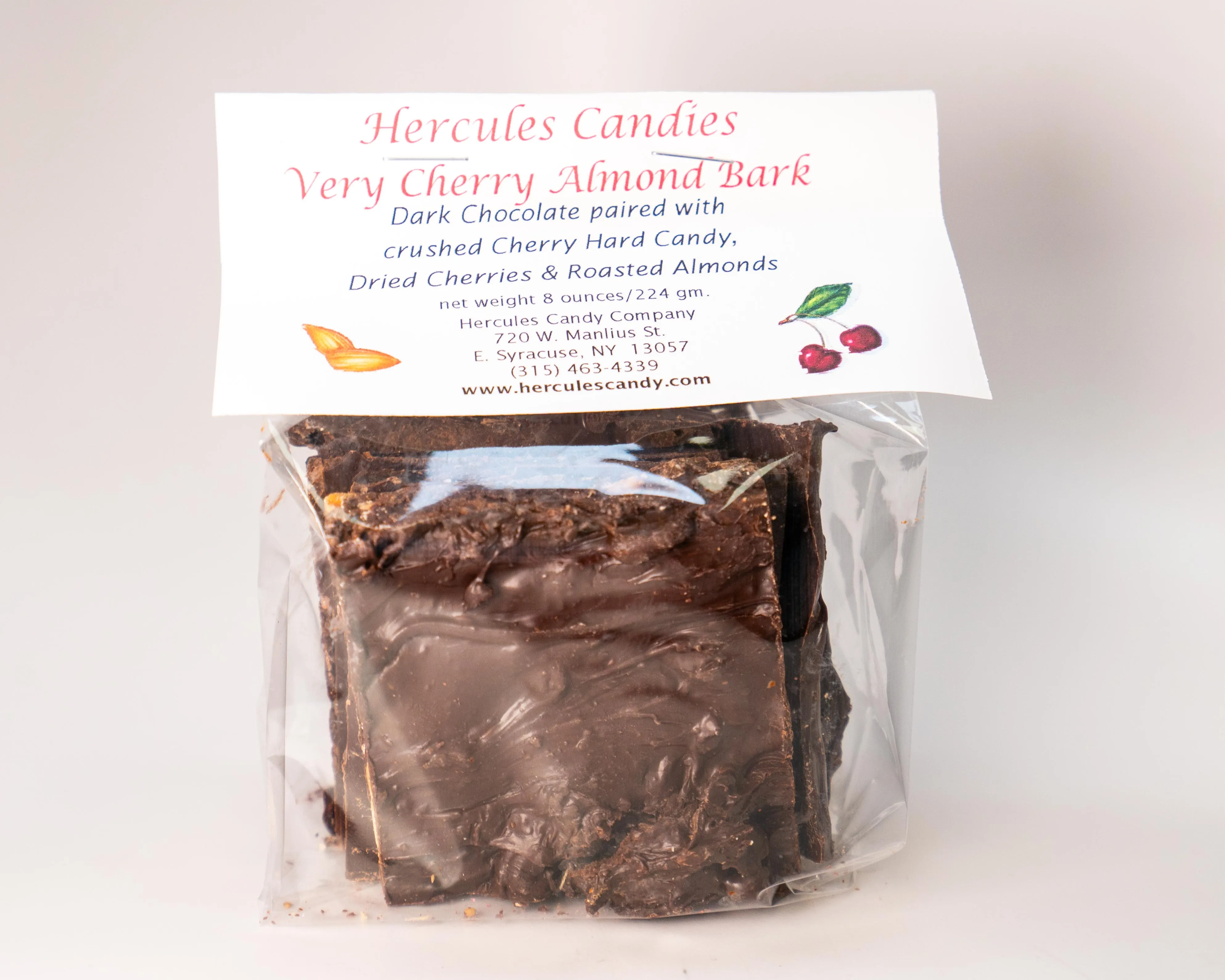 Very Cherry Almond Bark, dark chocolate