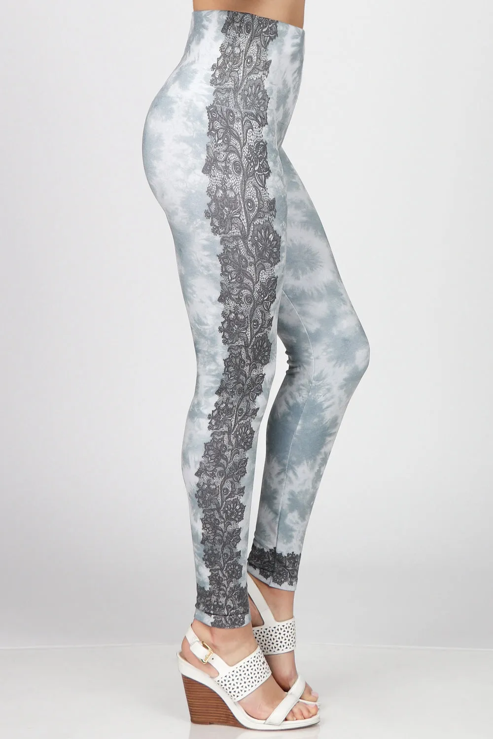 Victorian Lace Tie Dye Leggings