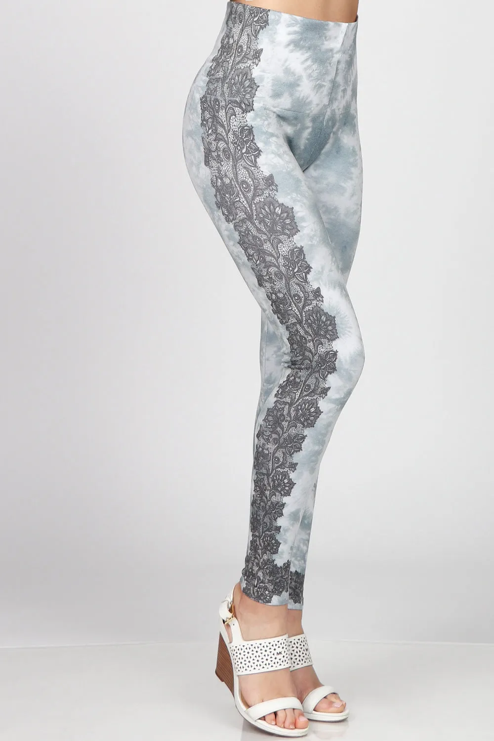 Victorian Lace Tie Dye Leggings