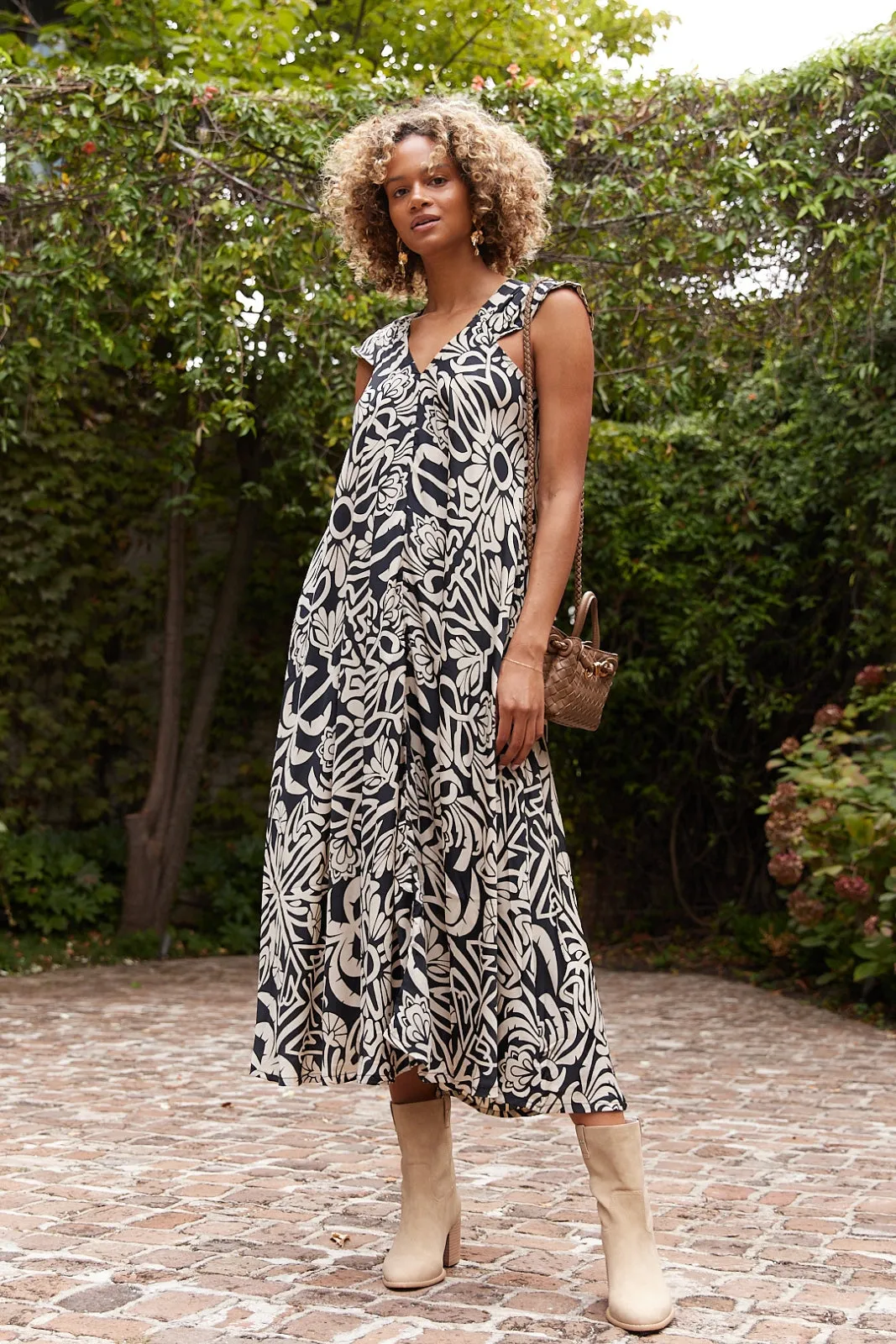 Wiley V Neck Maxi Dress