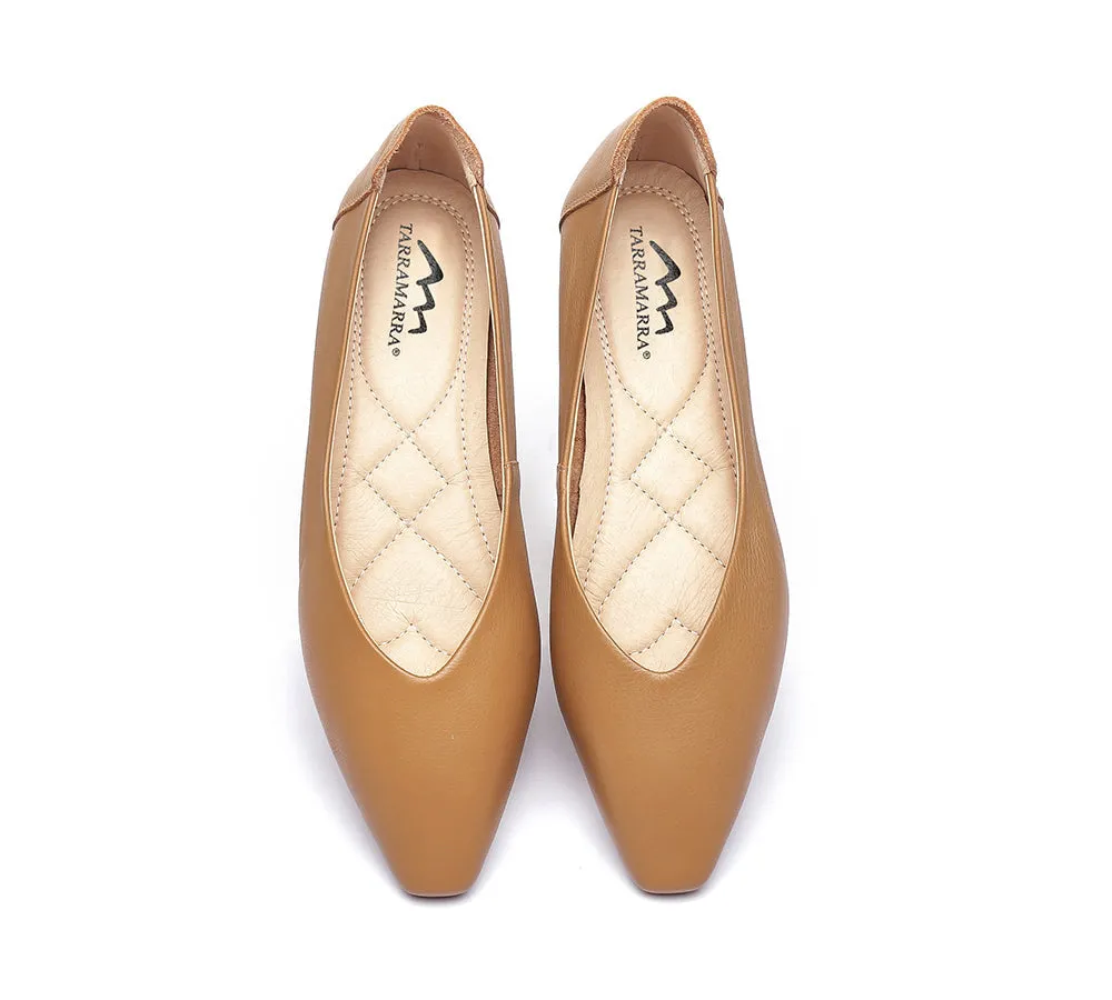 Women Leather Flats Pointed Toe Nonslip Ballet Flats Everly