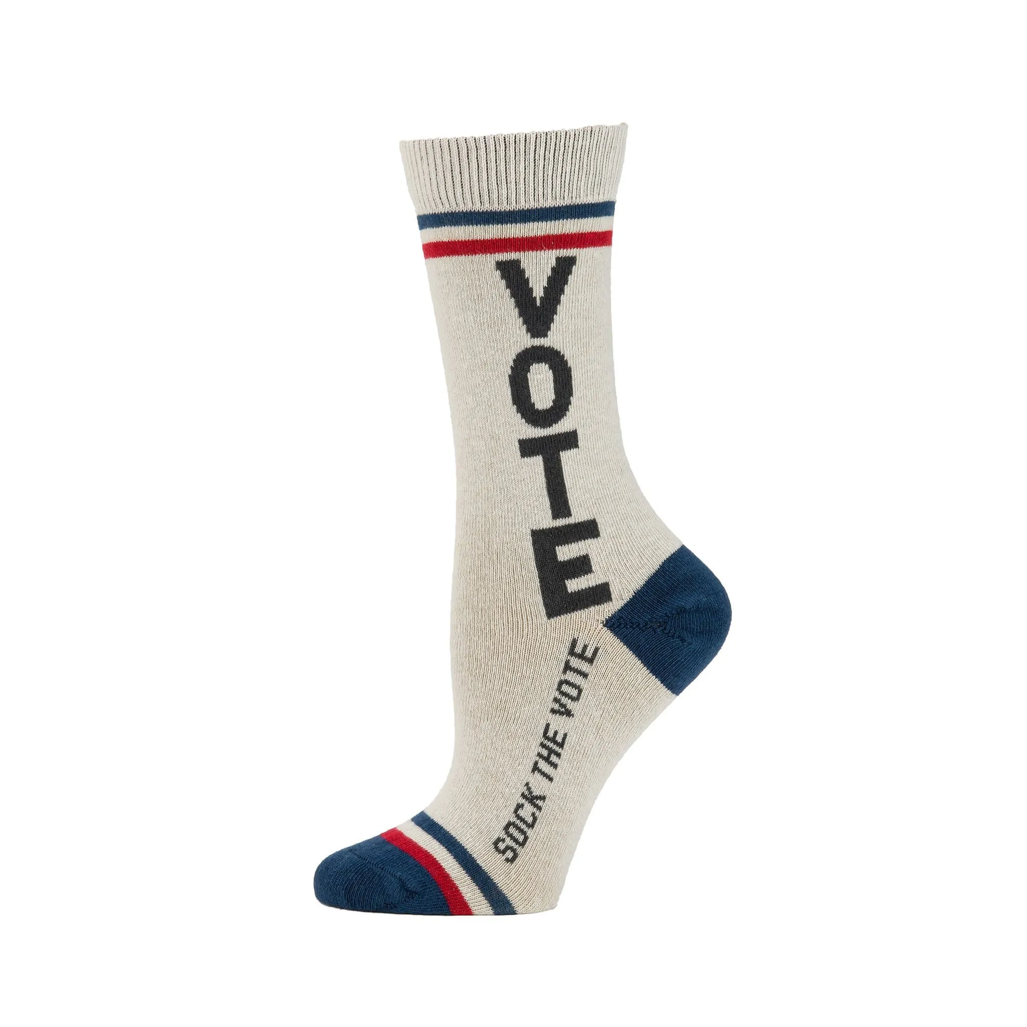 Women's Vote organic cotton crew socks - natural