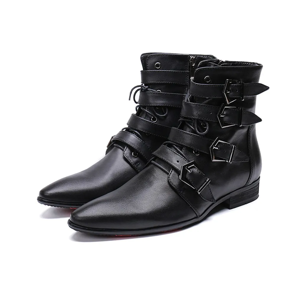 Zip High Top Men Boots