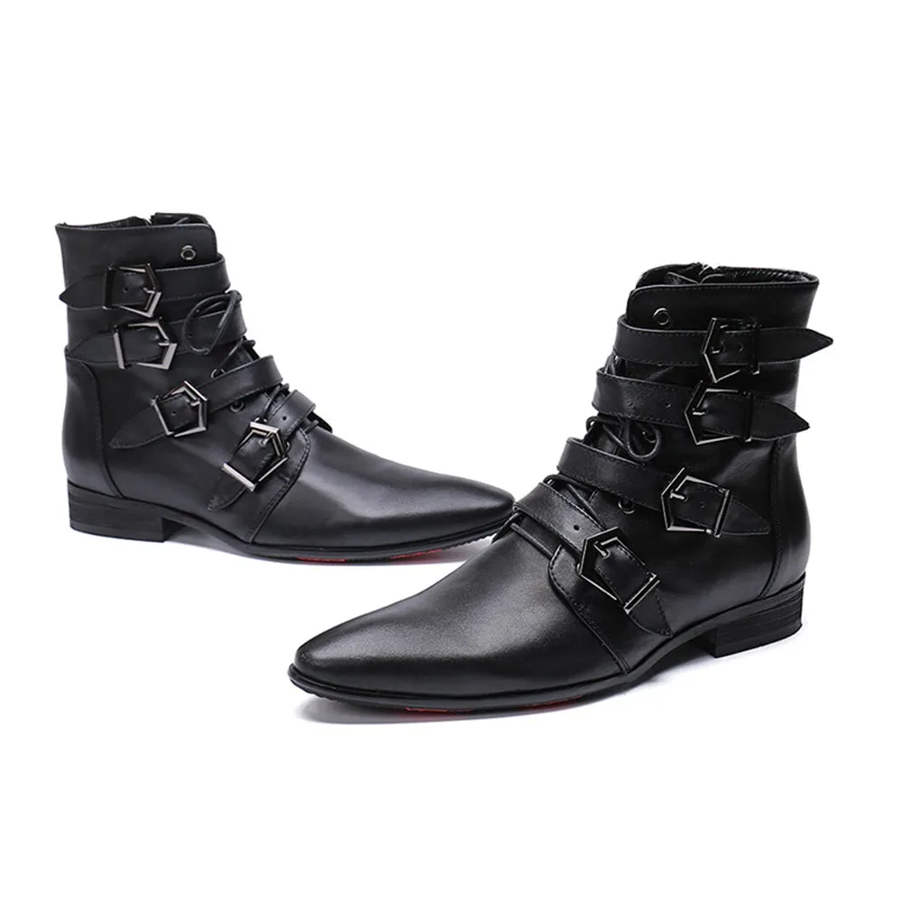 Zip High Top Men Boots